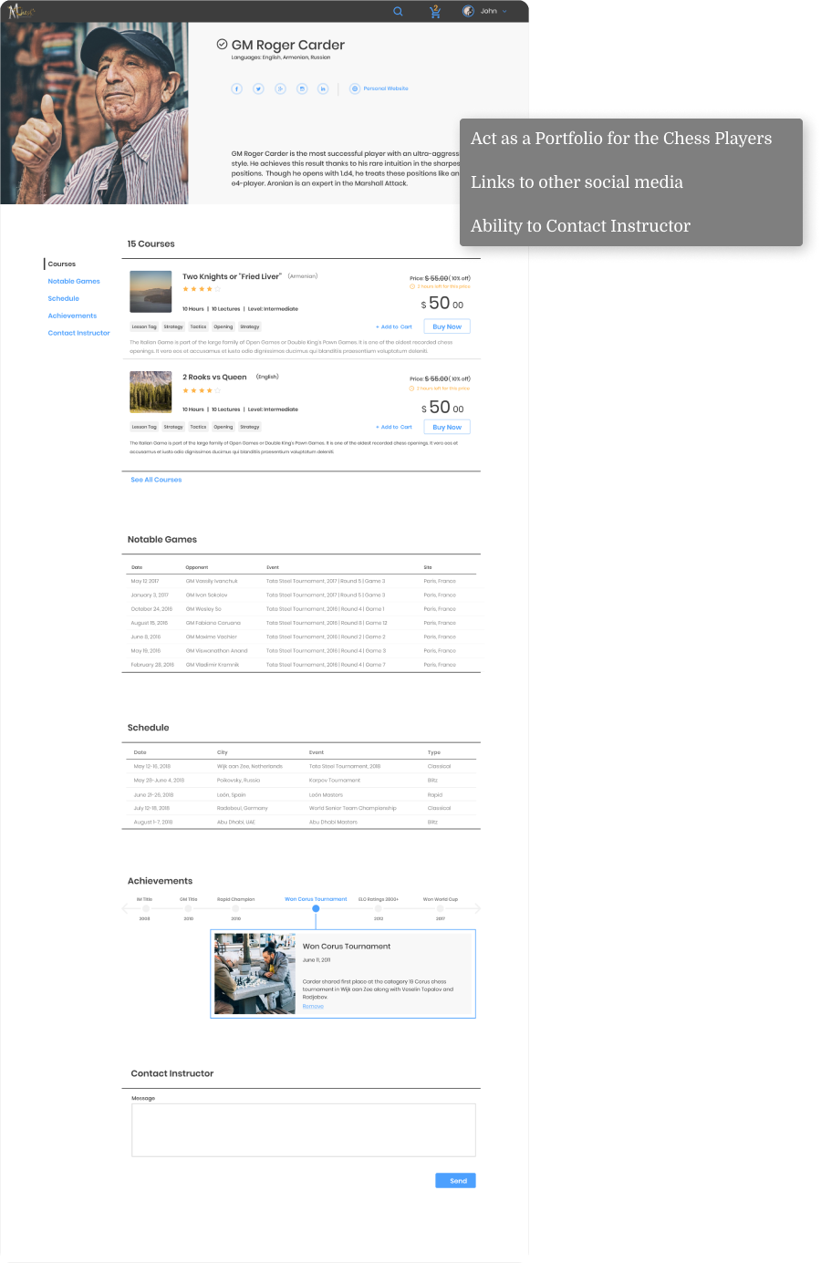 Instructor Profile Page