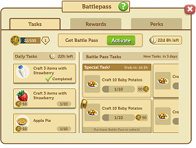 Battle Pass Wireframe